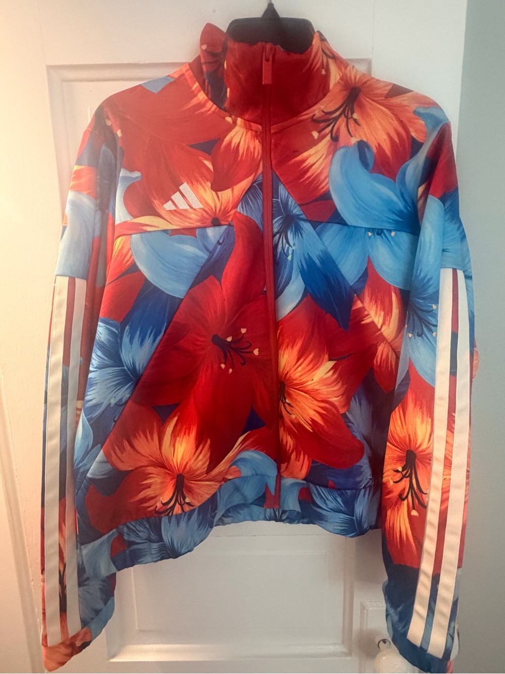 Adidas Farm Rio Women’s Floral Track Jacket - Red & Blue